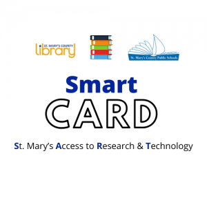 SMCL and SMCPS Logos with Smart Card St. Mary's Access to Research & Technology
