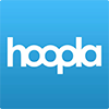 hoopla on blue background