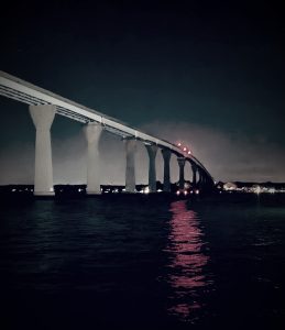 Thomas Johnson Bridge at night