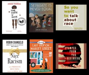 Book covers of 6 antiracism books