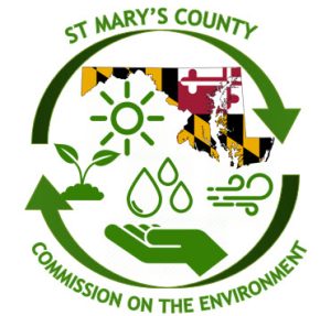 St. Mary's County Commission on the Environment. State of Maryland with recycling symbols