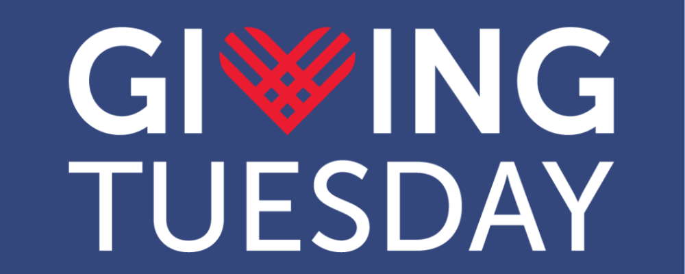Giving Tuesday with a heart in place of the V in giving