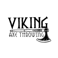 Viking Axe Throwing with a drawing of an axe