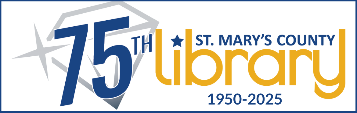 St. Mary's County Library 1950-2025, 75th with a diamond
