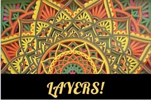 Layers! A colorful design made of layered multi colored paper