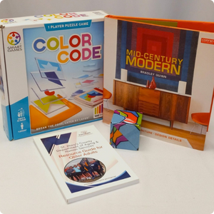The contents of the Art Kit displayed on a table.