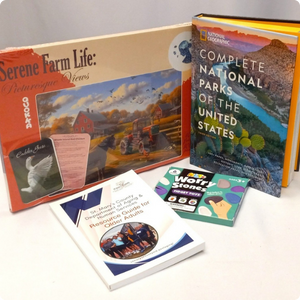 The contents of the Great Outdoors Kit displayed on a table.