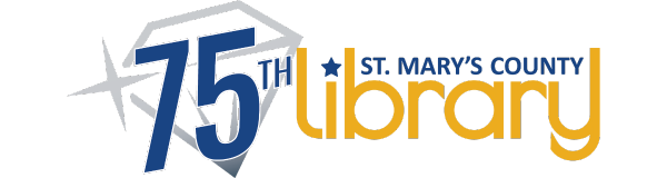 St. Mary's County Library 75th logo with diamond outline